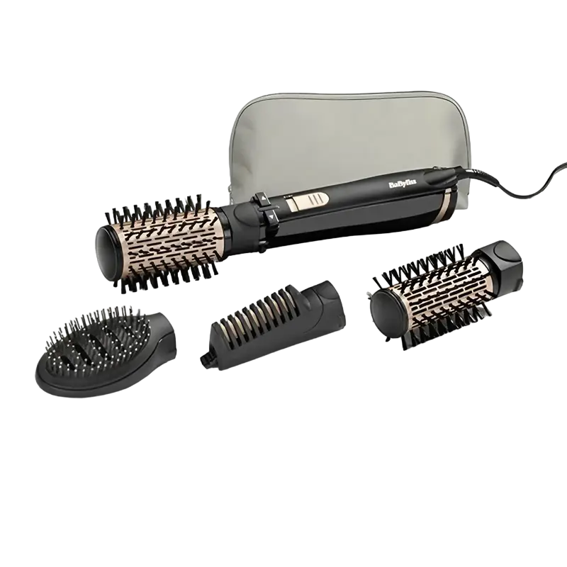 Uscător de păr-perie BaByliss AS964ROE, 1000W, Negru