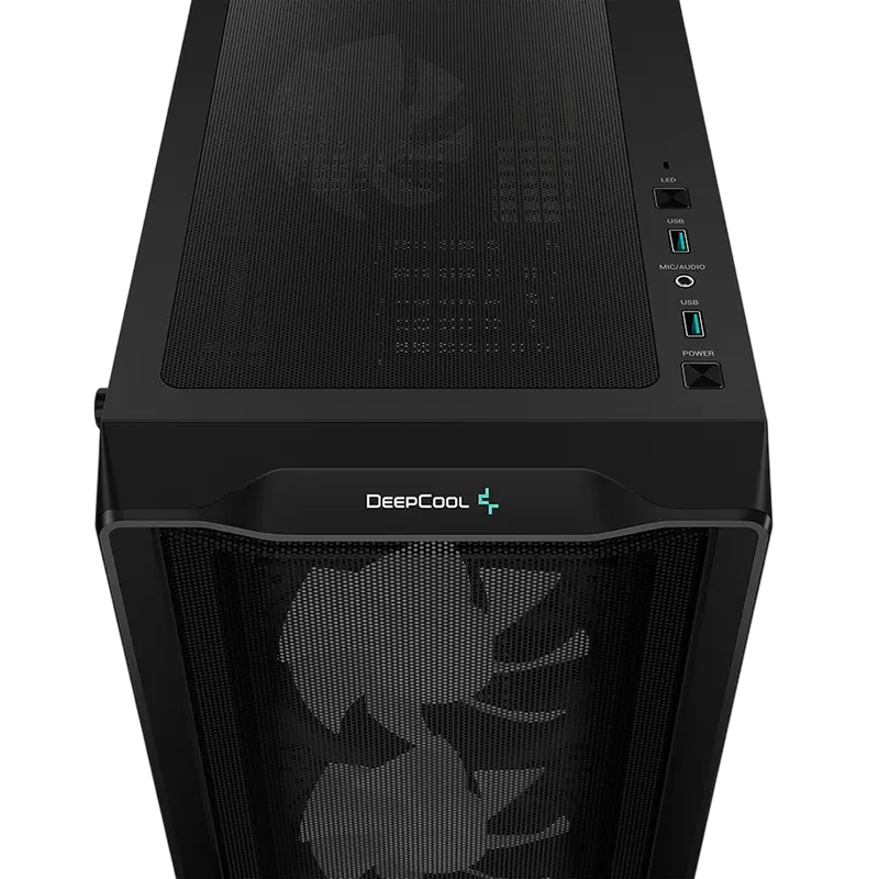 Carcasă PC Deepcool CC560 Mesh V2, Midi-Tower, Fără PSU, Negru