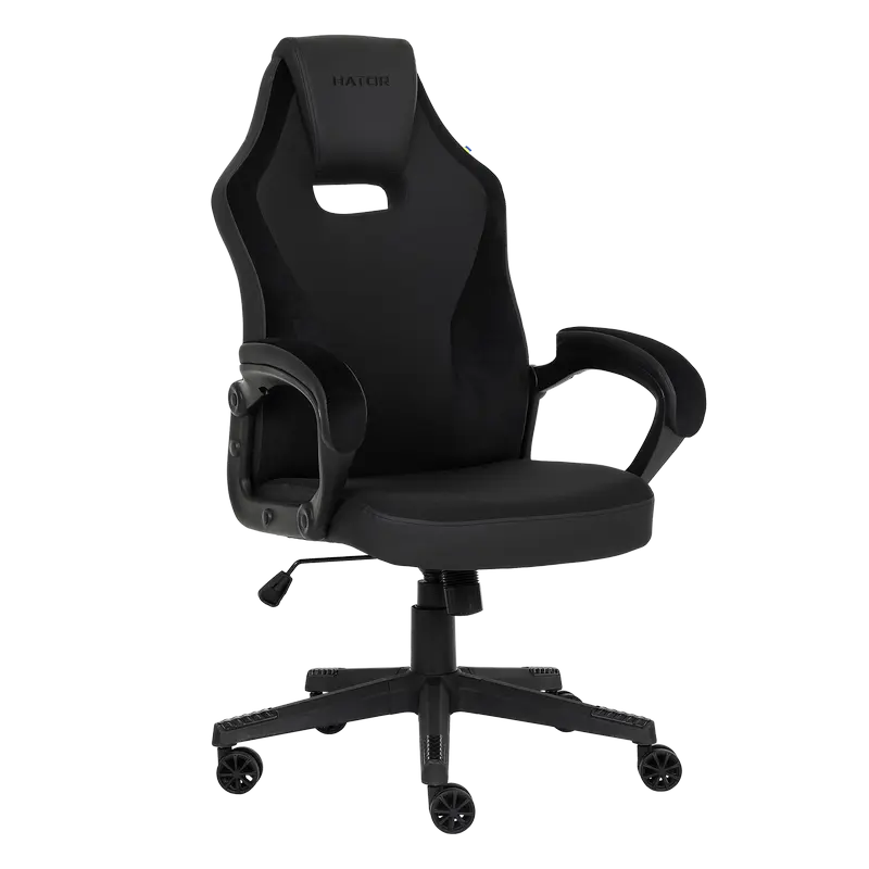 Scaun Gaming HATOR Flash, Țesătură, PU Piele, Alcantara Black