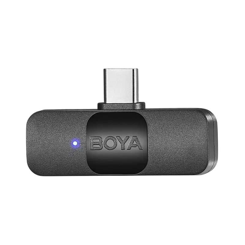 Microfon portabil pentru înregistrare vocală Boya BY-V20, Fără fir, Negru