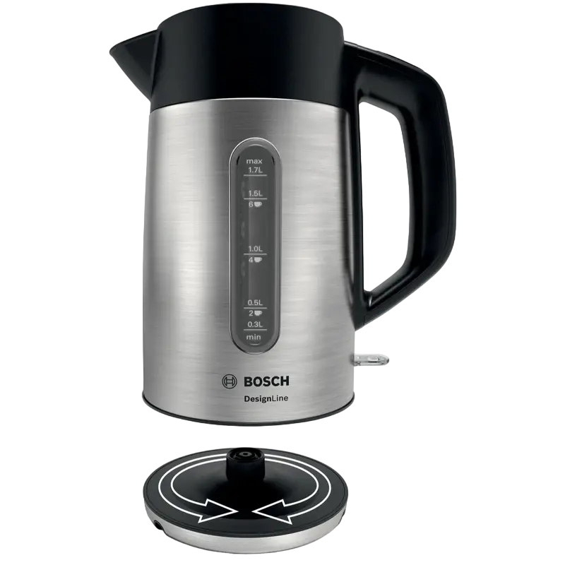 Электрочайник Bosch TWK4P440, Нержавеющая сталь
