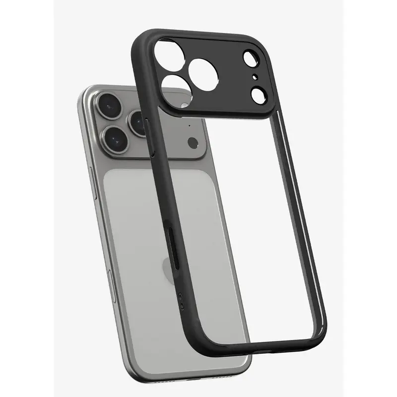 Husă Spigen Ultra Hybrid pentru Apple iPhone 17 Pro, Negru mat