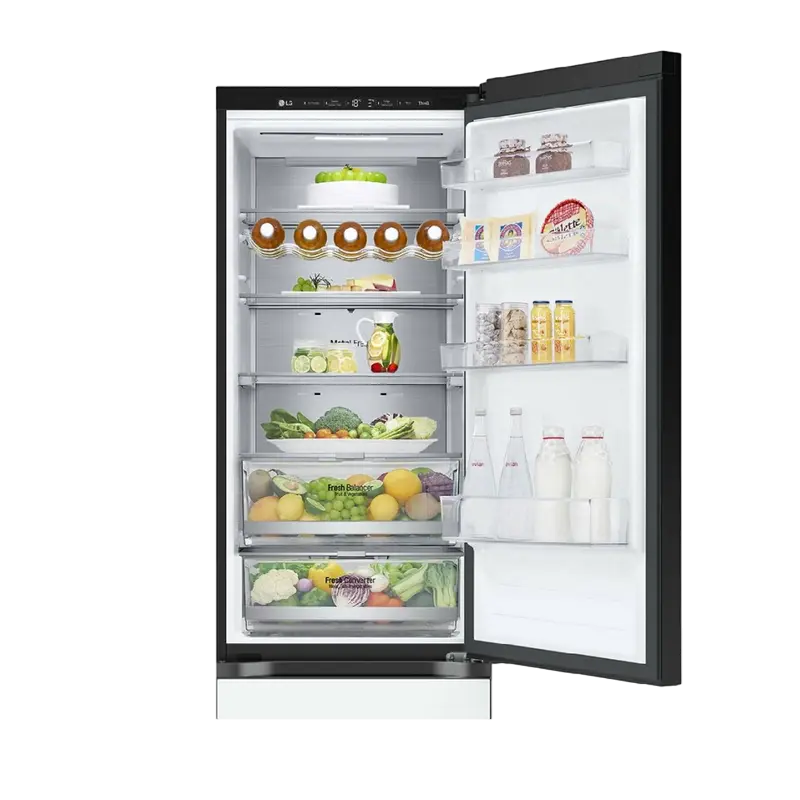 Frigider LG GBB72TW9DQ, DoorCooling+, Alb | Negru