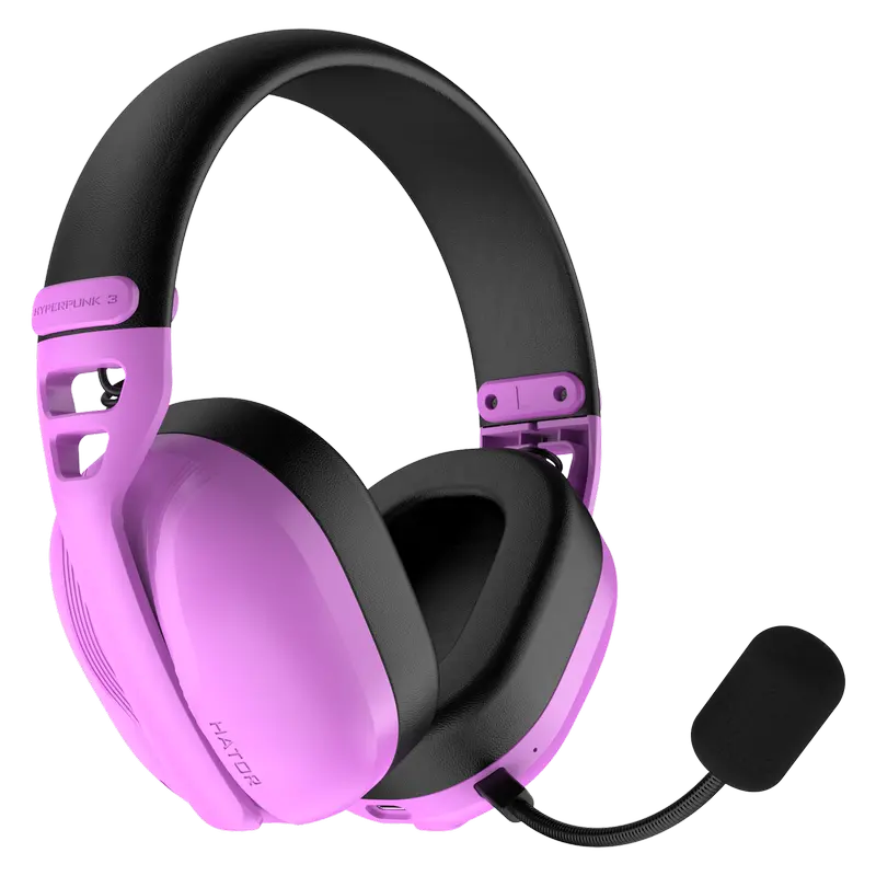 Căști gaming HATOR Hyperpunk 3, Fără fir, Cyber Violet