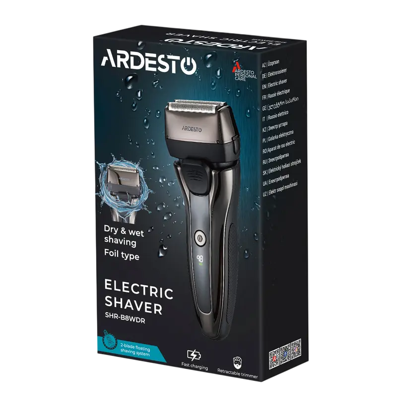 Aparat de ras electric Ardesto SHR-B8WDR, Negru | Oțel inoxidabil