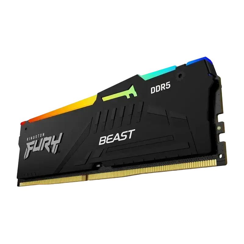 Memorie RAM Kingston FURY Beast RGB, DDR5 SDRAM, 6400 MHz, 32GB, KF564C32BBEAK2-32