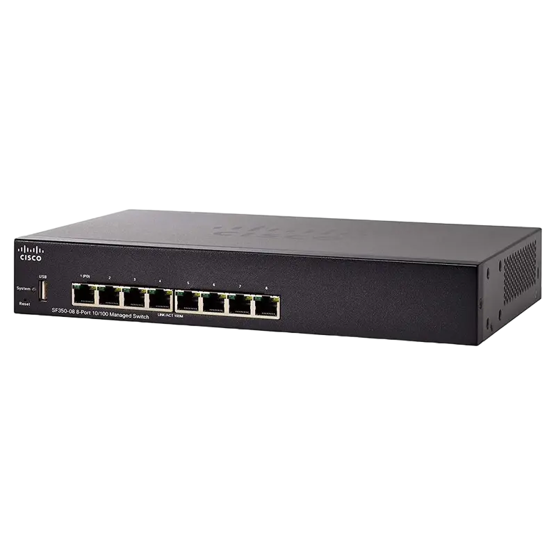 Cumpara  Comutatoare - Switch de rețea Cisco SF350-08, 8x 10/100 Mbp..