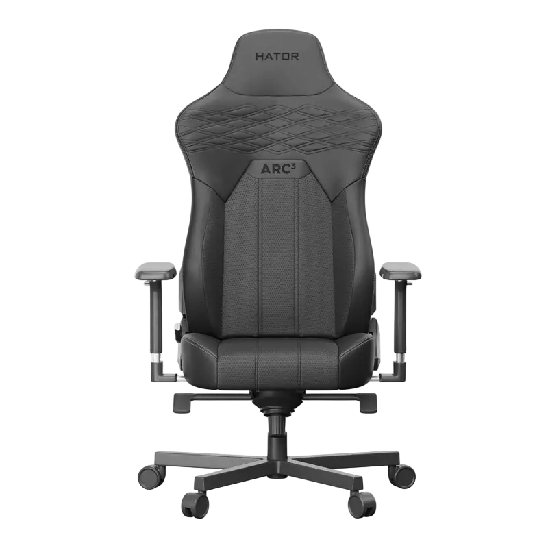 Игровое кресло HATOR Arc 3 XL, Искусственная кожа, Чёрный