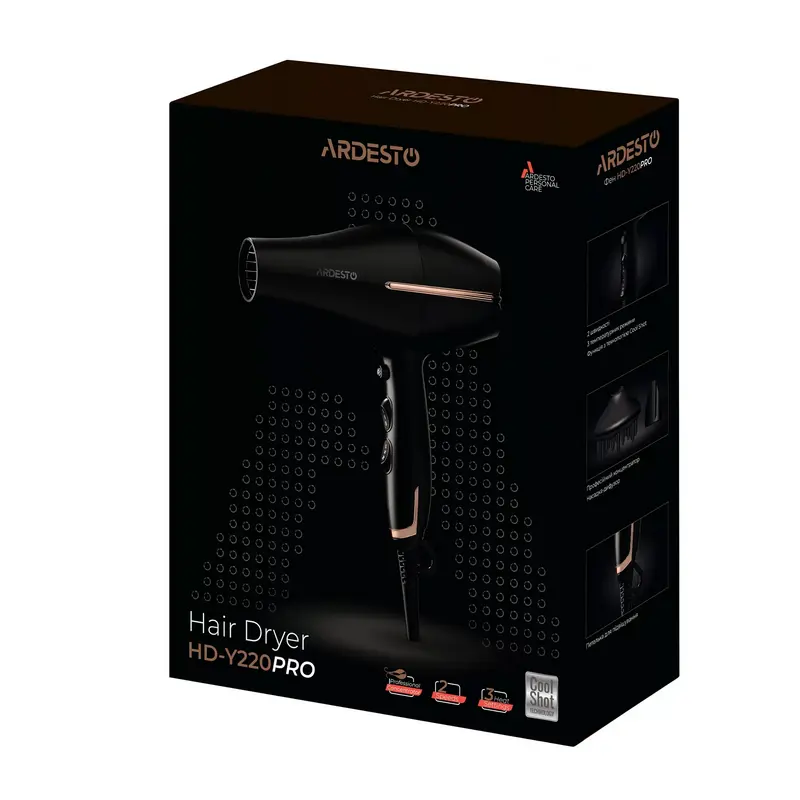 Uscător de păr Ardesto HD-Y220PRO, 2200W, Negru