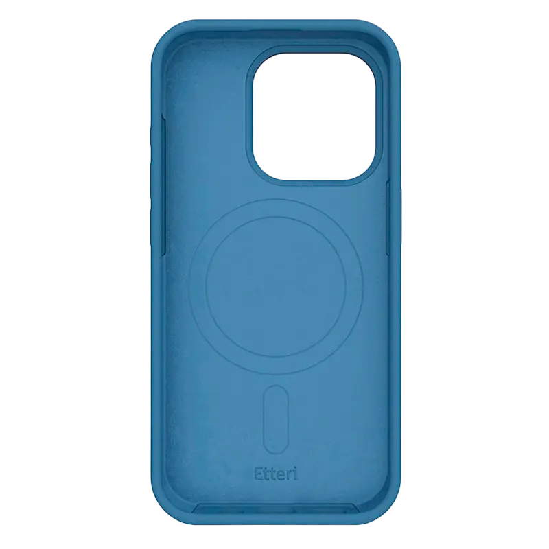 Husa Etteri Silicone Mag case pentru iPhone 16 Pro, Albastru închis