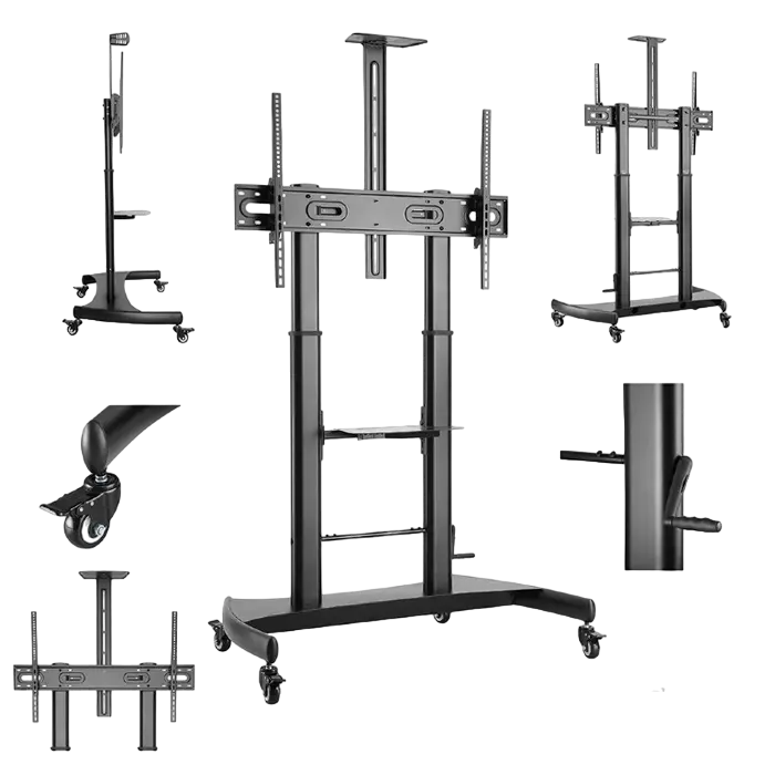 Suport pentru TV pe picior Gembird TVS-100T-02, Negru