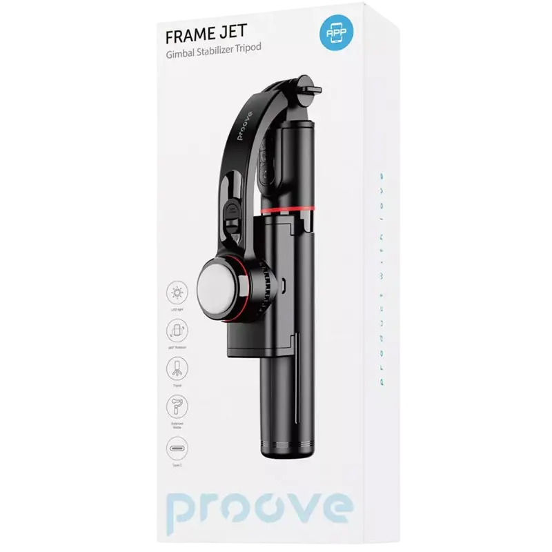 Монопод для селфи Proove Frame Jet Gimbal Stabilizer, Черный