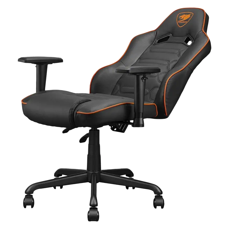 Игровое кресло Cougar Fusion S, ПВХ Кожа, Черный | Оранжевый