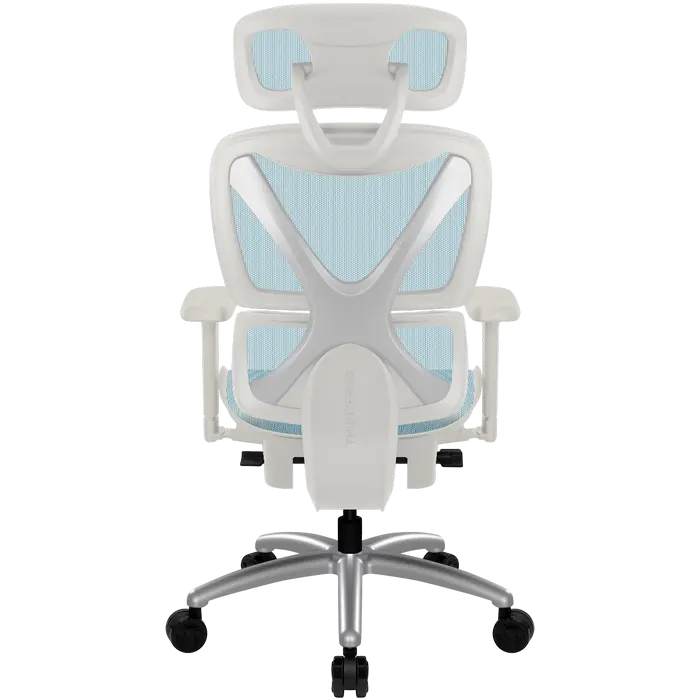Scaun de birou ThunderX3 XTC Chroma, Plasă Respirabilă, PU Piele, Alb | Albastru