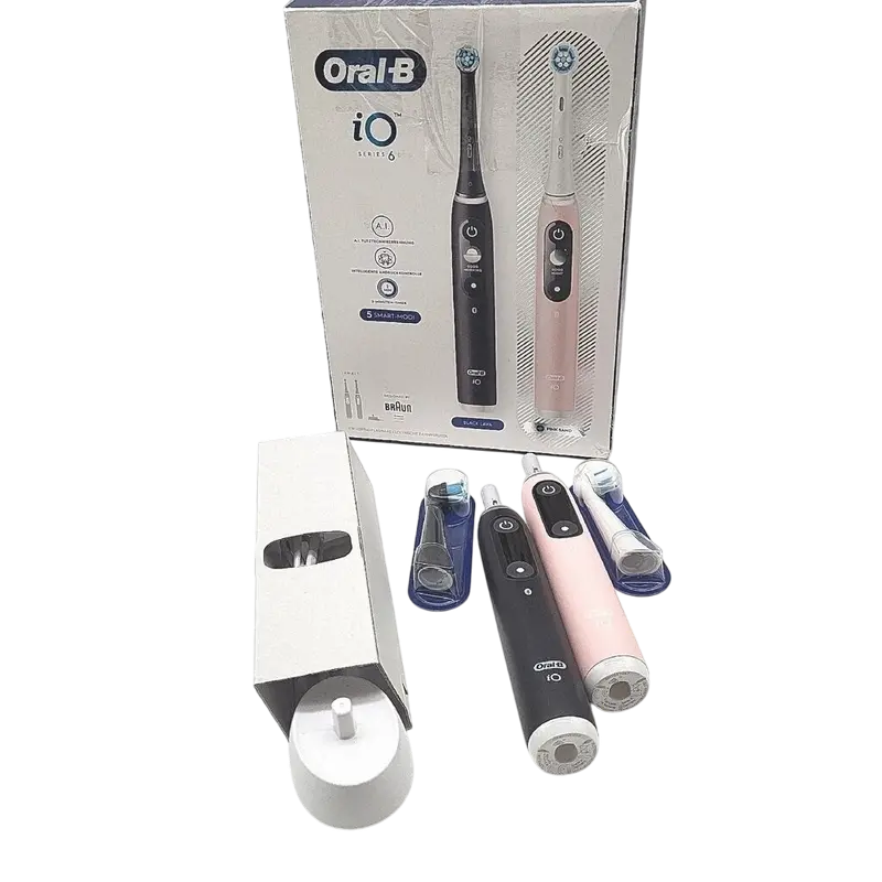 Set de periuțe de dinți electrice de sunet Braun iO6 Series Duo, Lava | Pink