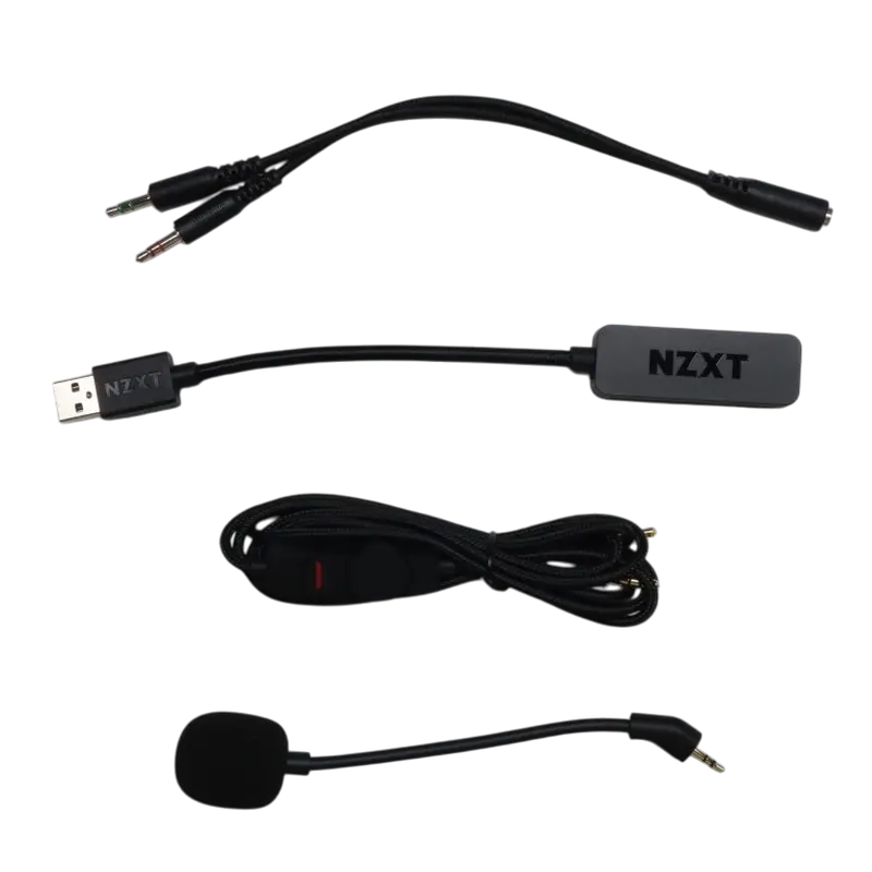 Игровые наушники / гарнитура NZXT Relay, Проводной аналоговый, Чёрный