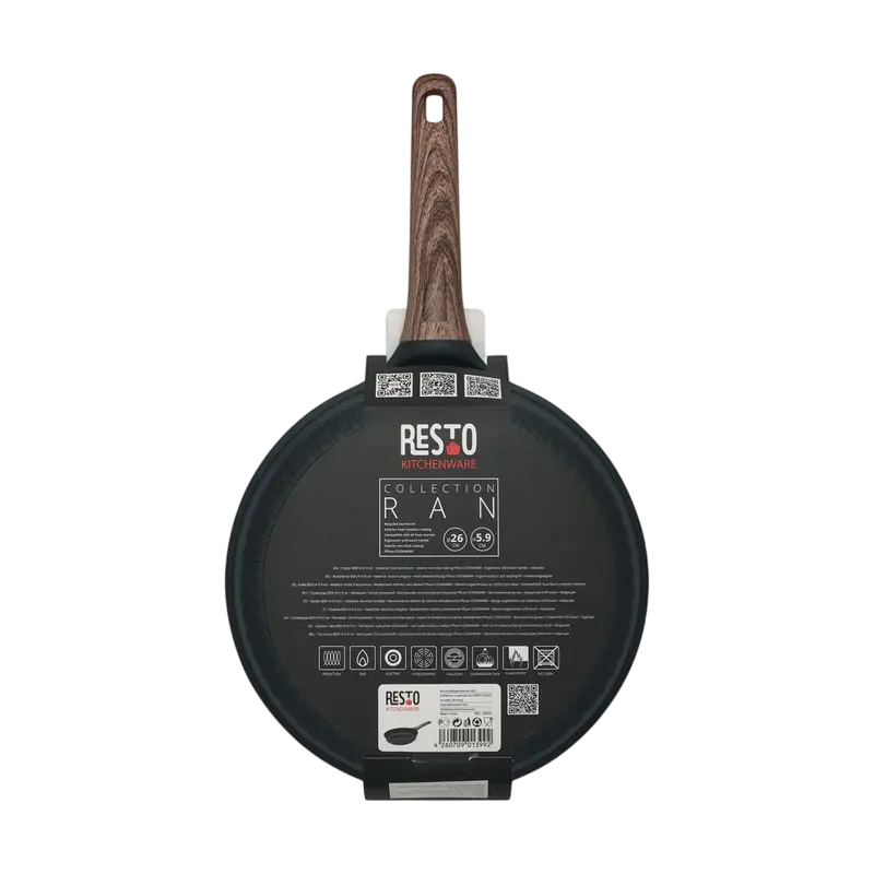 Сковорода RESTO 93910, 26см, Чёрный