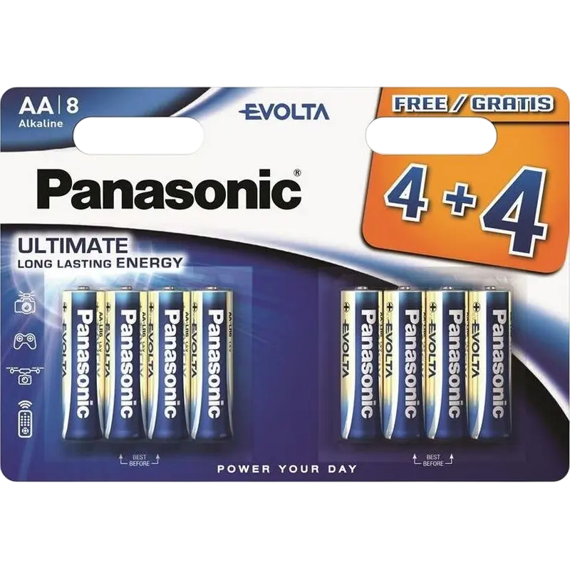 Baterii Panasonic LR6EGE, AA, 8buc...