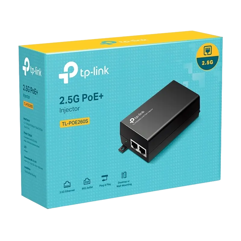 Injector PoE TP-LINK PoE260S, 802.3af/at PoE