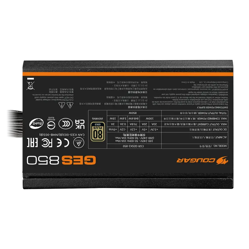 Sursă Alimentare PC Cougar Power GES 850, 850W, ATX, Nemodular