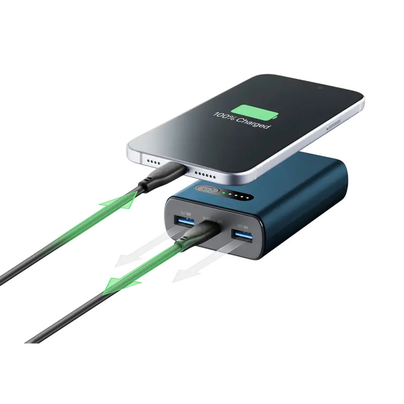 Încărcător portabil Cellularline Fast PD 20W, 10000mAh, Verde
