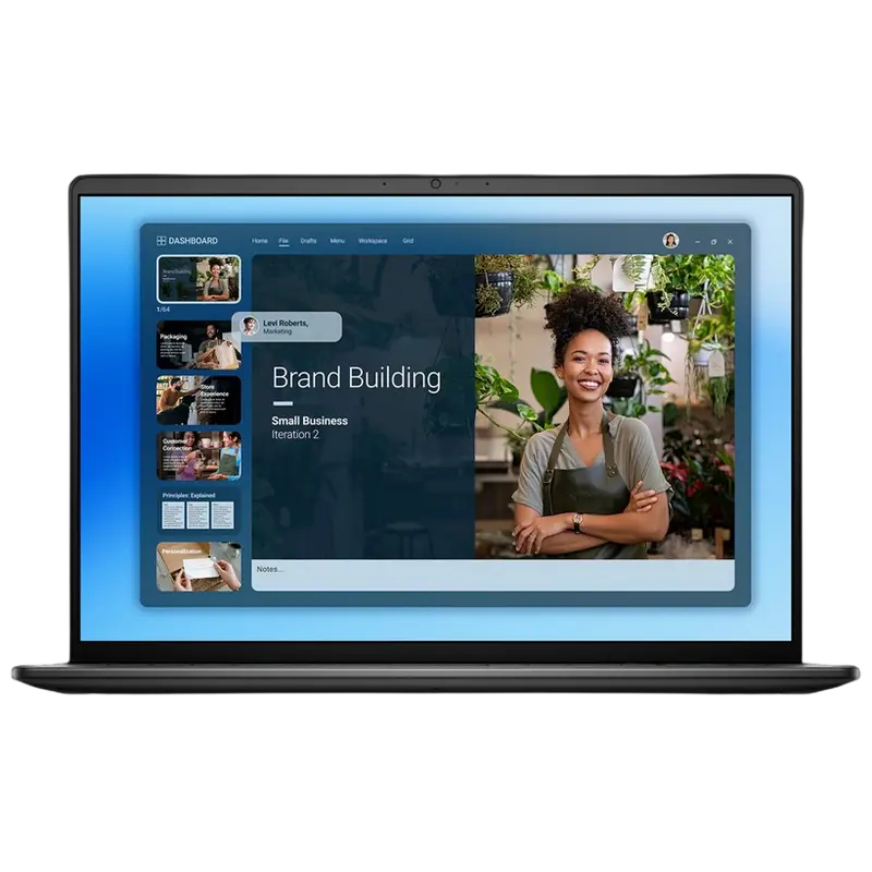 Laptop Business 16" DELL 16 DC16250, Negru Carbon, Intel Core 5 120U, 16GB/512GB, Linux Ubuntu