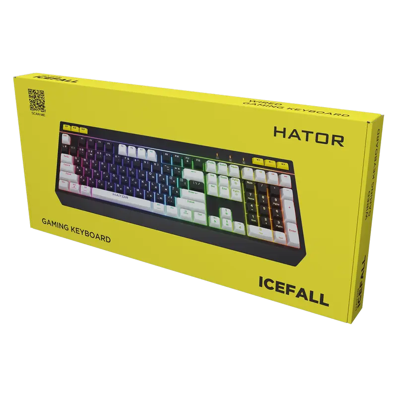 Tastatură HATOR Icefall, Cu fir, Negru