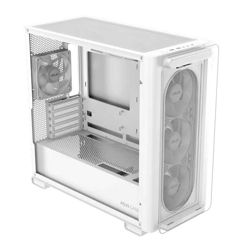 Carcasă PC ASUS A23 PLUS TG ARGB, Mini-Tower, Alb