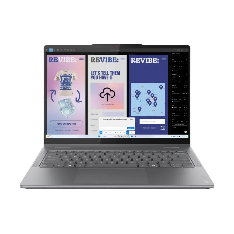 Laptop 14" Lenovo Yoga 7 2-in-1 14ILL10, Luna Grey, Intel Core Ultra 7 256V, 16GB/1024GB, Fără SO