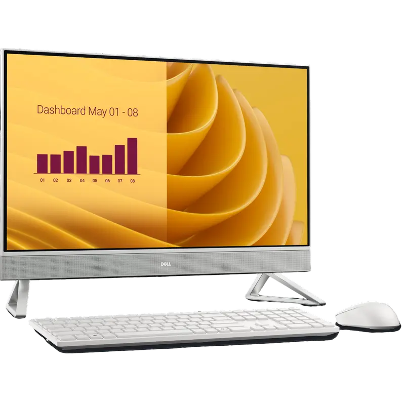 Моноблок DELL EC27250, 27", Intel Core Ultra 7 150U, 32Гб/2048Гб, Windows 11 Pro, Белый