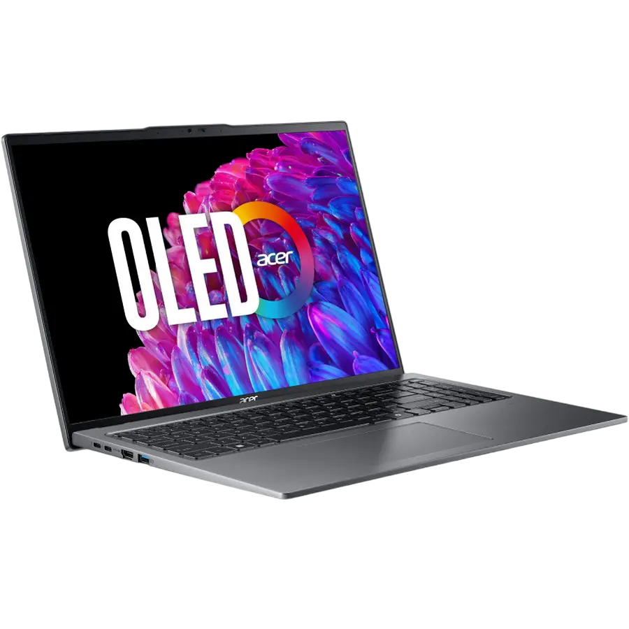 Laptop 16" Acer Swift Go 16 OLED SFG16-72, Steel Gray, Intel Core Ultra 7 155U, 16GB/1024GB, Linux eShell