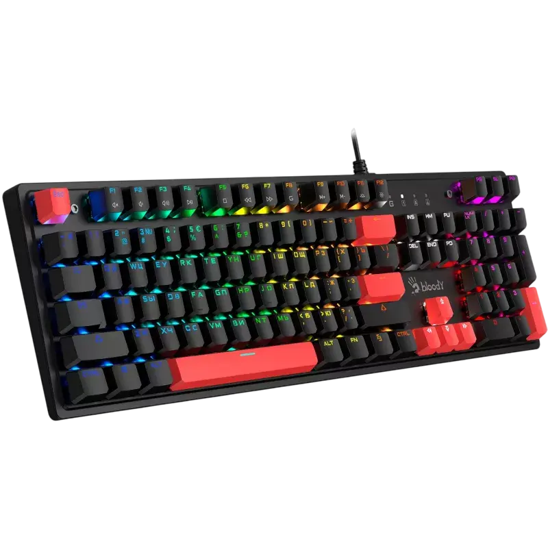 Tastatură Bloody S520N, Cu fir, Fire Black