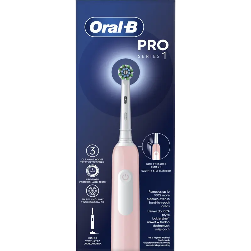 Электрическая зубная щетка Braun Pro 1, Розовый