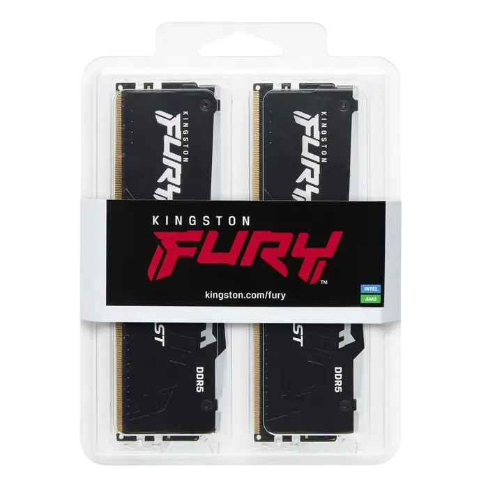 Memorie RAM Kingston FURY Beast RGB, DDR5 SDRAM, 3200 MHz, 64GB, KF564C32BBAK2-64