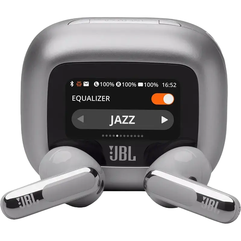 Căști JBL LIVE Flex 3, Argintiu..