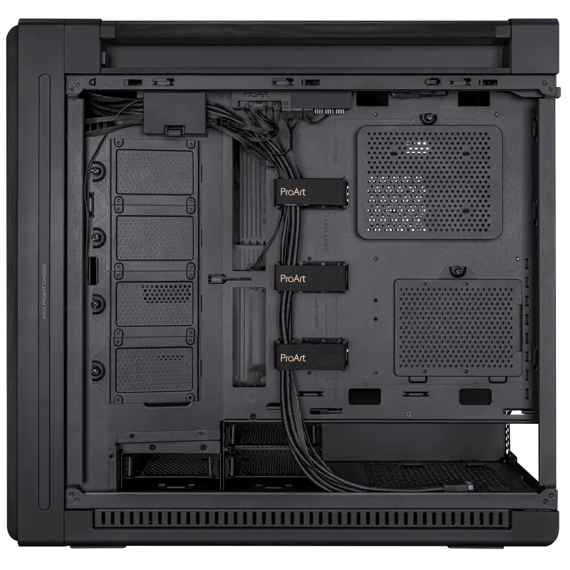 Carcasă PC ASUS ProArt PA602 Wood TG, Midi-Tower, Negru