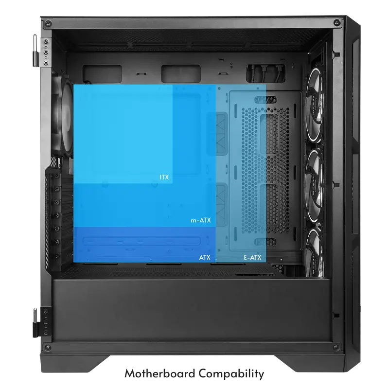 Carcasă PC Chieftec APEX Lumo, Midi-Tower, Fără PSU, Negru