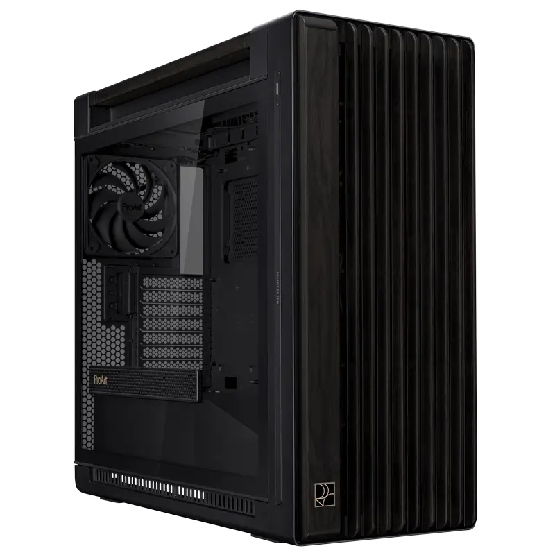 Carcasă PC ASUS ProArt PA602 Wood TG, Midi-Tower, Negru