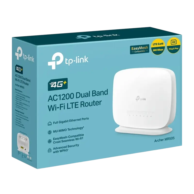 Router fără fir TP-LINK Archer MR505, Wi-Fi, Alb
