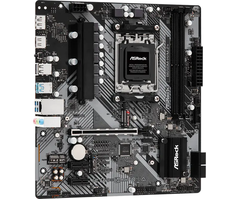 Placă de bază ASRock B650M-H/M.2+, AM5, AMD B650, Micro-ATX