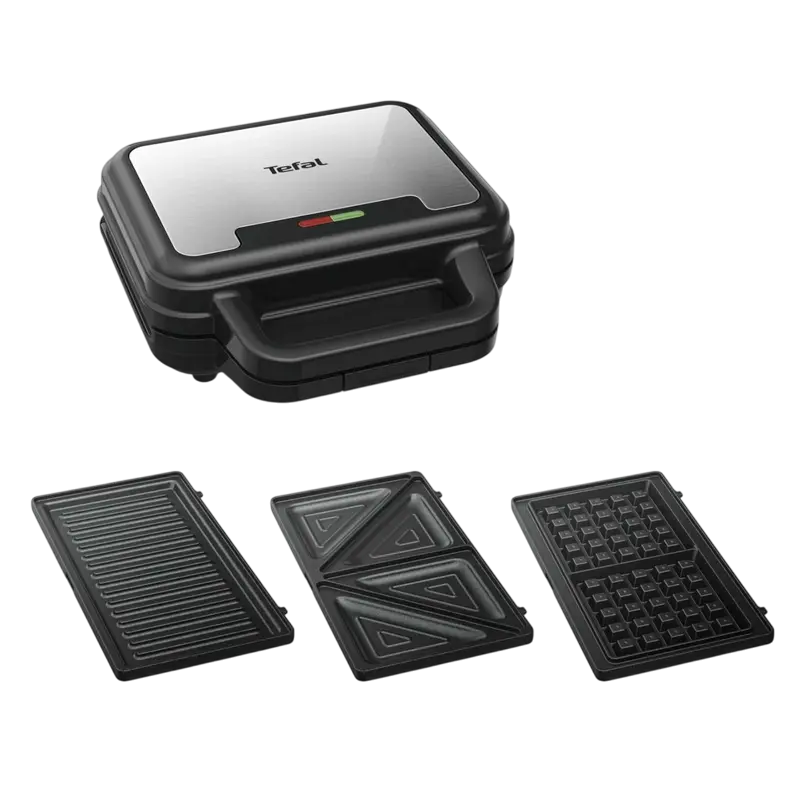 Aparat pentru sandwich Tefal SW383D10, Negru | Argintiu