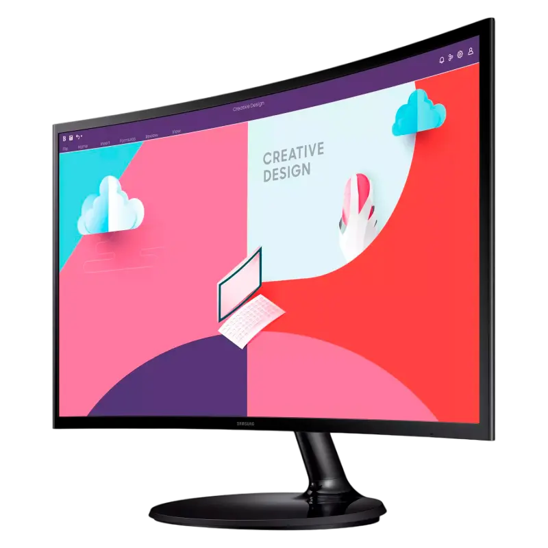 23,5" Monitor Samsung S24C360E, VA 1920x1080 FHD, Negru