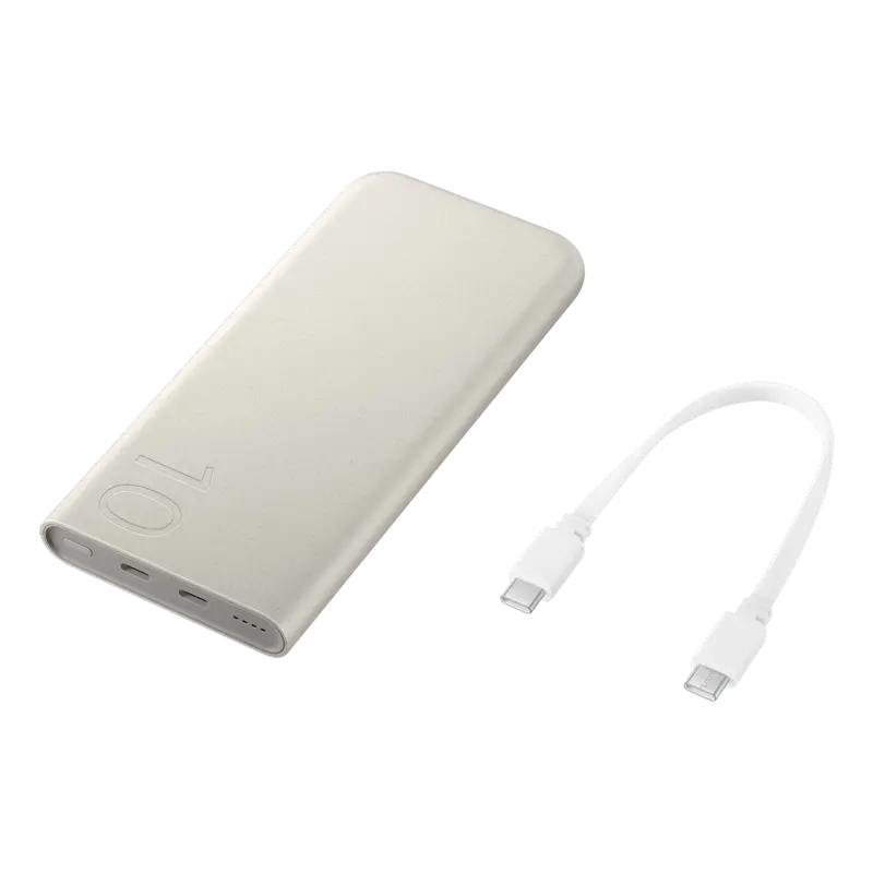 Încărcător portabil Samsung Super Fast Charging, 10000mAh, Bej