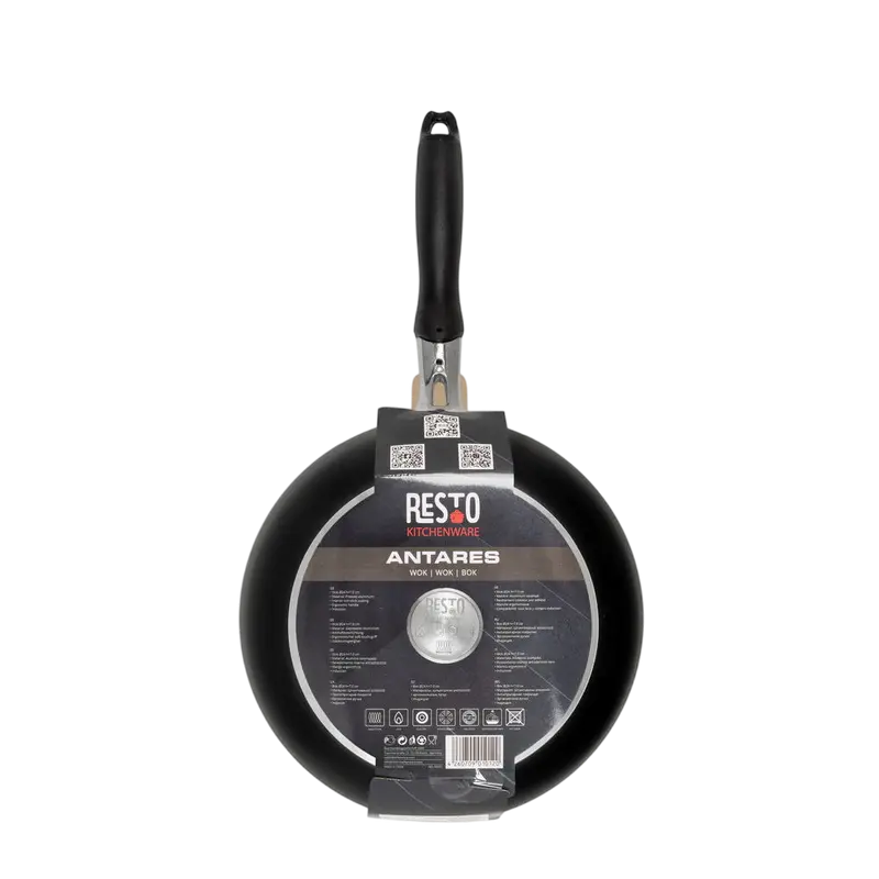Сковорода WOK RESTO 93601, 24см, Чёрный