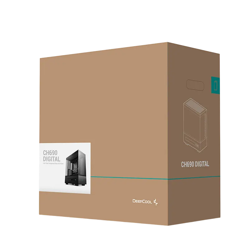 Carcasă PC Deepcool CH690 Digital, Midi-Tower, Fără PSU, Negru