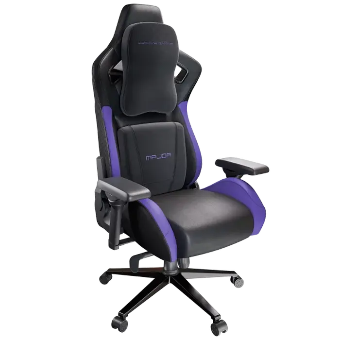 Игровое кресло Proove Gaming Major, Искусственная кожа, Чёрный | Фиолетовый