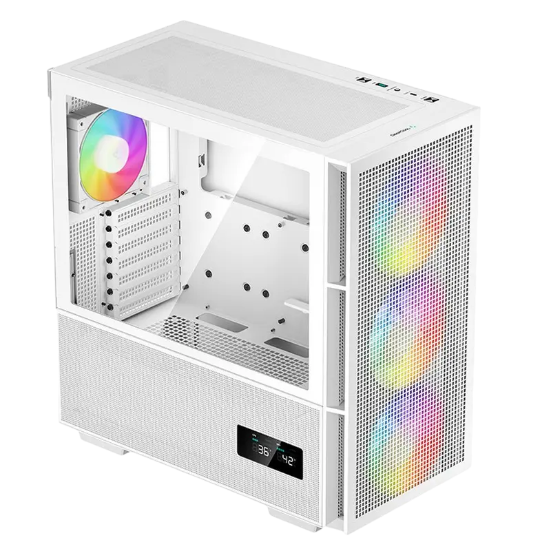 Carcasă PC Deepcool CH560 Digital WH, Midi-Tower, Fără PSU, Alb