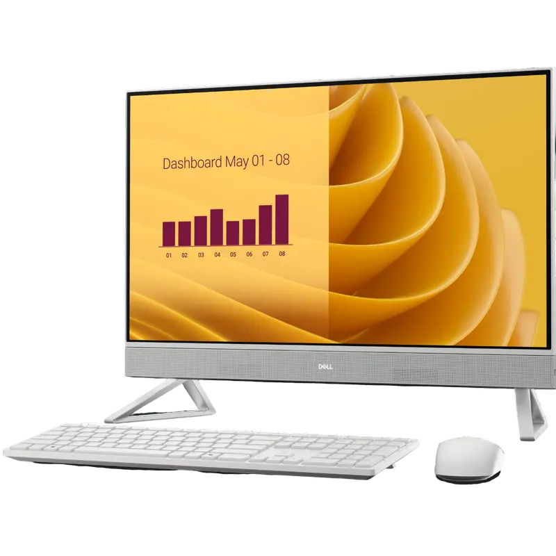 Моноблок DELL EC27250, 27", Intel Core i5-1334U, 32Гб/512Гб, Windows 11 Pro, Белый