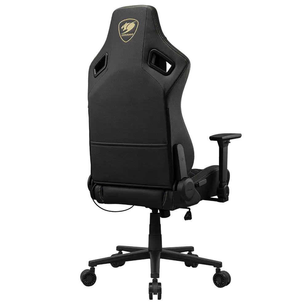 Scaun Gaming Cougar Defensor, Țesătură, PU Piele, Gold F