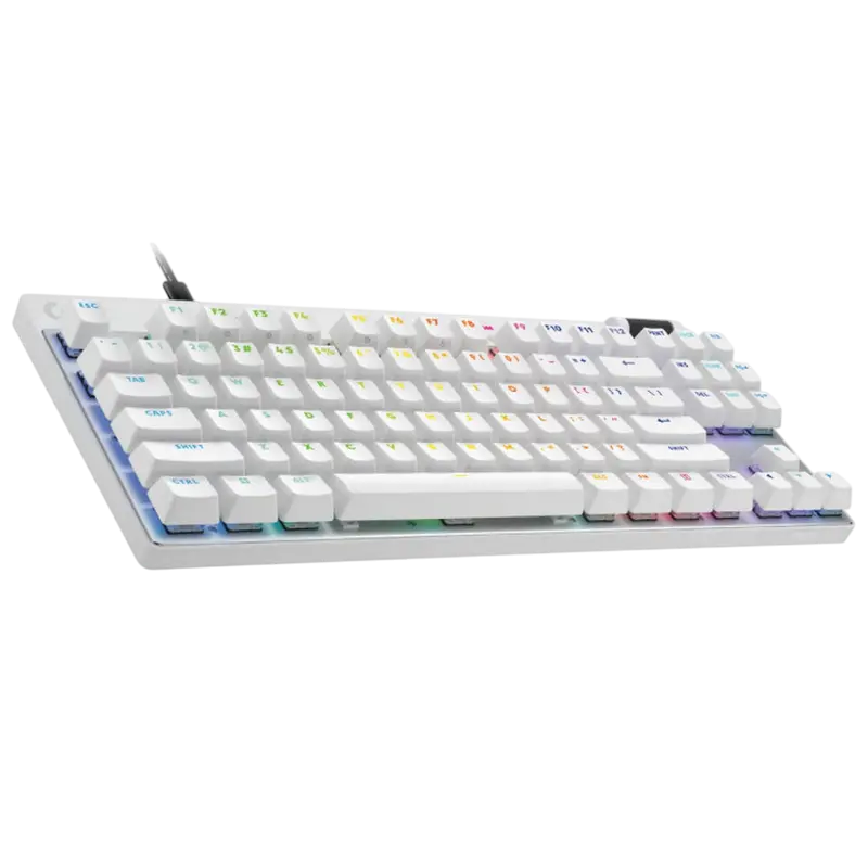 Tastatură Logitech G Pro X TKL Rapid, Cu fir, Alb